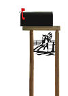 Horse151a Cedar Performance Post- Horses-equestrian Horse Mailbox Log Rodeo