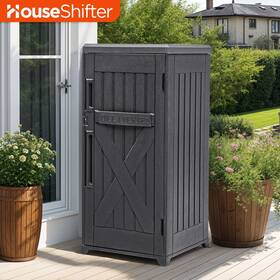 Houseshifter 197839107816 Outdoor Storage Box 60 Gallon Delivery Letter Parcel Stand Mail Lock Waterproof