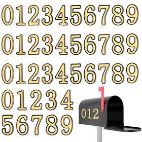 691582 Hpmjz 4 Sets Reflective Mailbox Numbers For 1.97 X 1.18 0.19 Inches Gold