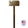 Hpst1-000-lm-brz Qualarc The Hanford Single Lewiston Mailbox Post System 852642007790