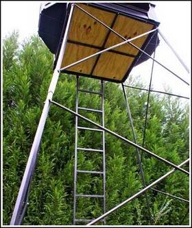 Hp-67055 Hughes Hp67055 Adjustable 5ft-10ft Hunting Tower For 4x4 Box Blind Only