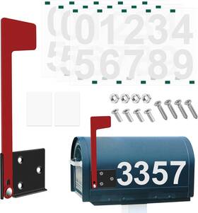 Huikangsheng 744759053657 Professional Mailbox Flag Galvanized Steel Replacement Kit