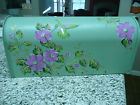 Hummingbirds Light Green Hand Lavendar Painted Mailbox Purple Blossums