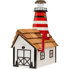 Hwslhmb-as Dress The Yard Assateague Solar Lighthouse Amish Mailbox 653559251746