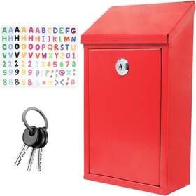 Vccbg0412 Hylebor Metal Donation Box Collection Safe Suggestion With Lock Wall Red