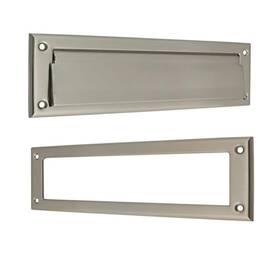 22120-015 Idh By St. Simons Satin Nickel Solid Brass Magazine Mail Slot Set