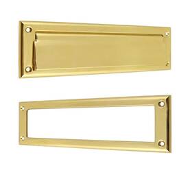 22120-3nl Idh By St. Simons No Lacquer Solid Brass Magazine Mail Slot Set Polished