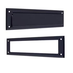 Idh By St. Simons 313088946970 Matte Black Solid Brass Magazine Mail Slot Set