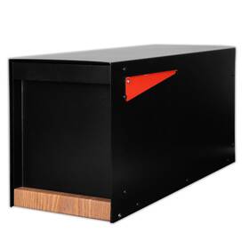 Ilyapa 840013437161 Black Modern Mailbox Post Mount - Mailboxes For Outside Heavy Duty Metal Ma