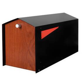 Ilyapa 840013437185 Modern Mailbox With House Design Post Mount - Metal Mailboxes For Outs