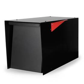 Ilyapa 840013438076 Large Modern Mailbox For Outside Post Mount Black Corrosion Resistant Powder