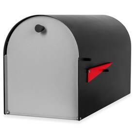 Ilyapa 840013439653 Black Modern Mailbox Post Mount - Mailboxes For Outside Heavy Duty Metal Ma