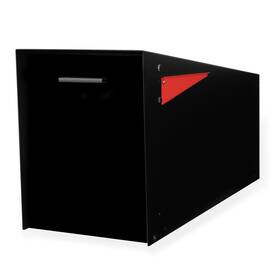 Ilyapa 840013440451 Modern Angle Design Post Mount Mailbox - Black Exterior Powder Coated