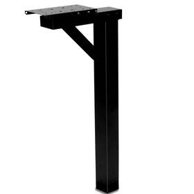Il-post43arm-bk Ilyapa Black Mailbox Post For Outside - 43x4x4 Inch Modern Metal Sleeve