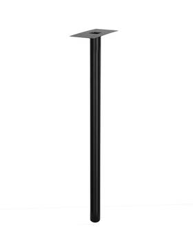 Ilyapa Il-post51rnd25-bk In-ground Metal Mailbox Post For Outside Modern - 51x2.5x2.5 Inch Black