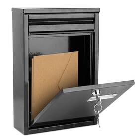 Imountek 737547658912 Wall Mount Mailbox Lockable Galvanized Iron Letter Post Box Locking Security