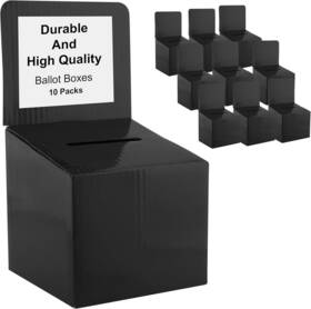 Inc. 313056232210 Raffle Ticket Box Donation Collection Ballot Reusable Sturdy Thick Cardboard