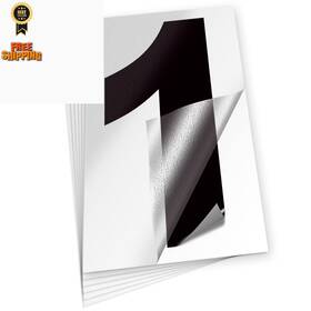 Denm1blk10in Isyfix Black Vinyl Number 1 One Stickers - 6 Pack 10 Inch
