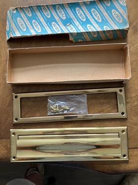 623b10 Ives Nos 3 1/2 Inch X 13 1/4 Mail Slot Letter Box Plate 620b3