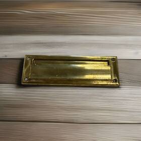 C623b3 Ives Inch Mail Slot Letter Box Plate Set Solid Bright Bronze 3x10