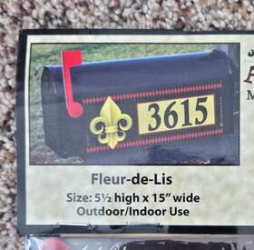 Jeremiah Junction 022023070433 Mailbox Or Door Magnet - Fleur-de-lis