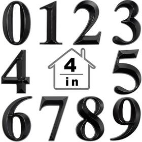 Jetec-139585 Jetec 10 Pcs House Numbers 3d Door Mailbox 0-9 4 X 2.5 Inches Black