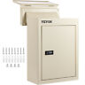 Jgtlp008471631844486 Vevor Beige Steel Mail Box Paper Key Drop 754194568371