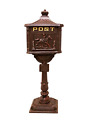 Jh-05-bronze Nach Aluminium Equestrian Standing Post Mailbox With Key 692000152164
