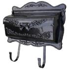 Jh-13b Jh13black Nach Bowtie Design Aluminum Mailbox With Newspaper Holder 692000000045