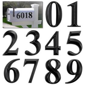 Je24012201 Jiepuxiter Self-adhesive 3 Inch House Mailbox Numbers For 3ftft Black 10 Pcs