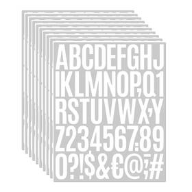 Jie2402 Jiepuxiter 10 Sheets 500 Pcs Vinyl Letter Stickers 2 Inch 11 X 9 Inches White