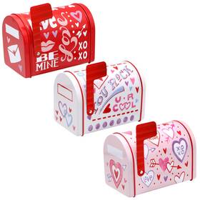 12467 Joyin 3 Packs Valentine Tin Mailbox For Party Favors Small Red/pink/white