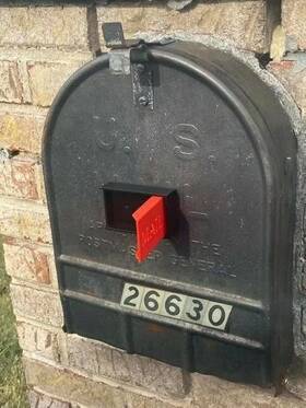 Jsorm 742968843564 Mailbox Flag For Brick Mailboxes - Parts Red Box All Weathe