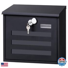 B083px3zbc Jssmst Locking Mailbox Wall Mounted Vertical- Mailboxes Key Lock Large Capacity
