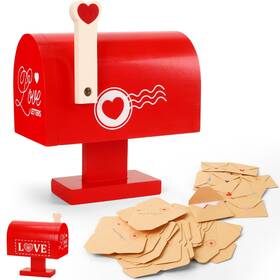 675-12966 Juleasel Wooden Love Mailbox With Mini Envelopes Romantic Valentines Gifts For Him