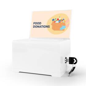 Kafenda 783746664056 Donation Ballot Box With Lock - Suggestion Sign Holder For Business