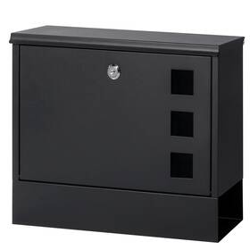 Ksmb911bk Kasten Wall-mount Mailbox For Outside Large Capacity Metal With Newspaper C