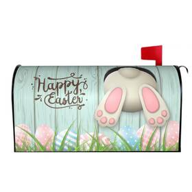 Kawani Easter230128-1 Funny Easter Bunnymailbox Covers Magnetic Cute Rabbit Eggs Decorative Sweet H