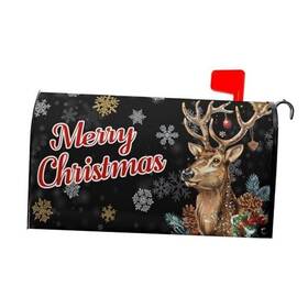 Lzzlzz924062278yronfv Kcozydecor Mailbox Covers Magnetic Standard Size 18 Inch 18x21 Merry Christmas Reindeer