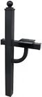 14.875 Kdx-blk Gaines Manufacturing Mailbox Post Rust Proof Black 0702645701075