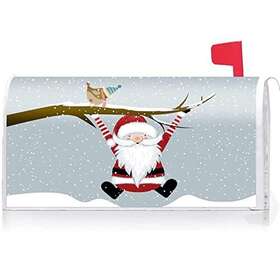Yq80320 Ke Rui Merry Christmas Santa Claus Bird Decoration Mailbox Cover With Magnetic Strip