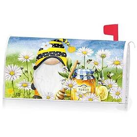 Yq80360 Ke Rui Spring Honey Daisy Floral Decoration Mailbox Cover With Magnetic Bee Gnome
