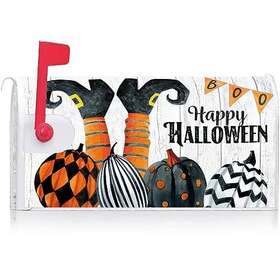 Yq80382 Ke Rui Happy Halloween Boo Witch Feet Pumpkin Decoration Mailbox Cover With Magnetic