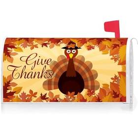 Yq80492 Ke Rui Fall Give Thanks Turkey Maple Leaves Decoration Mailbox Cover With Magnetic