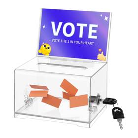 K-509 Kejea Ke Donation Box With Lock Clear Ballot Sign Holder Suggestion