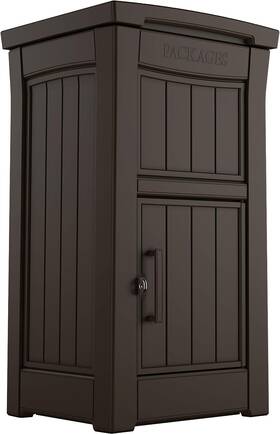 Keter 313046778766 Delivery Box For Porch With Lockable Secure Storage Compartment To Keep Pa