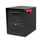 Key Locking Heavy Secure Mailbox Mail Mount Drop Package Steel Slot Post Duty