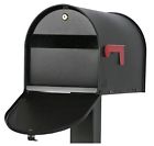 Key Post Mailbox Safe Large Locking Heavy-duty Black Sturdy Lock Steel Secure