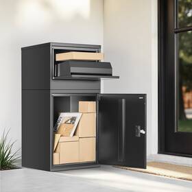 Pb-16s Kffkff Cajas Grande De Entrega Metal Con Llaves Paquetes Para Exteriores Almacenamiento