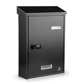 Gfm-000003 Kingcephas Outside Wall-mounted Mailbox With Combination Lock Suggestion Box Square And